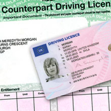 driving license counterpart
